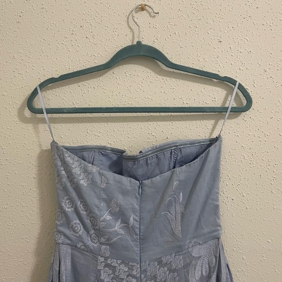 Aijek Natalie Embroidered Strapless Wide Leg Jumpsuit - Anthropologie - Size 4 - Picture 11 of 15